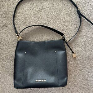 Michael Kors Black pebbled leather bucket bag